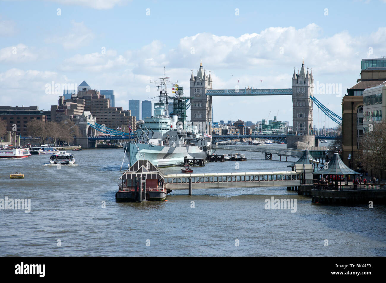 Tower Bridge from London Bridge London Stock Photo