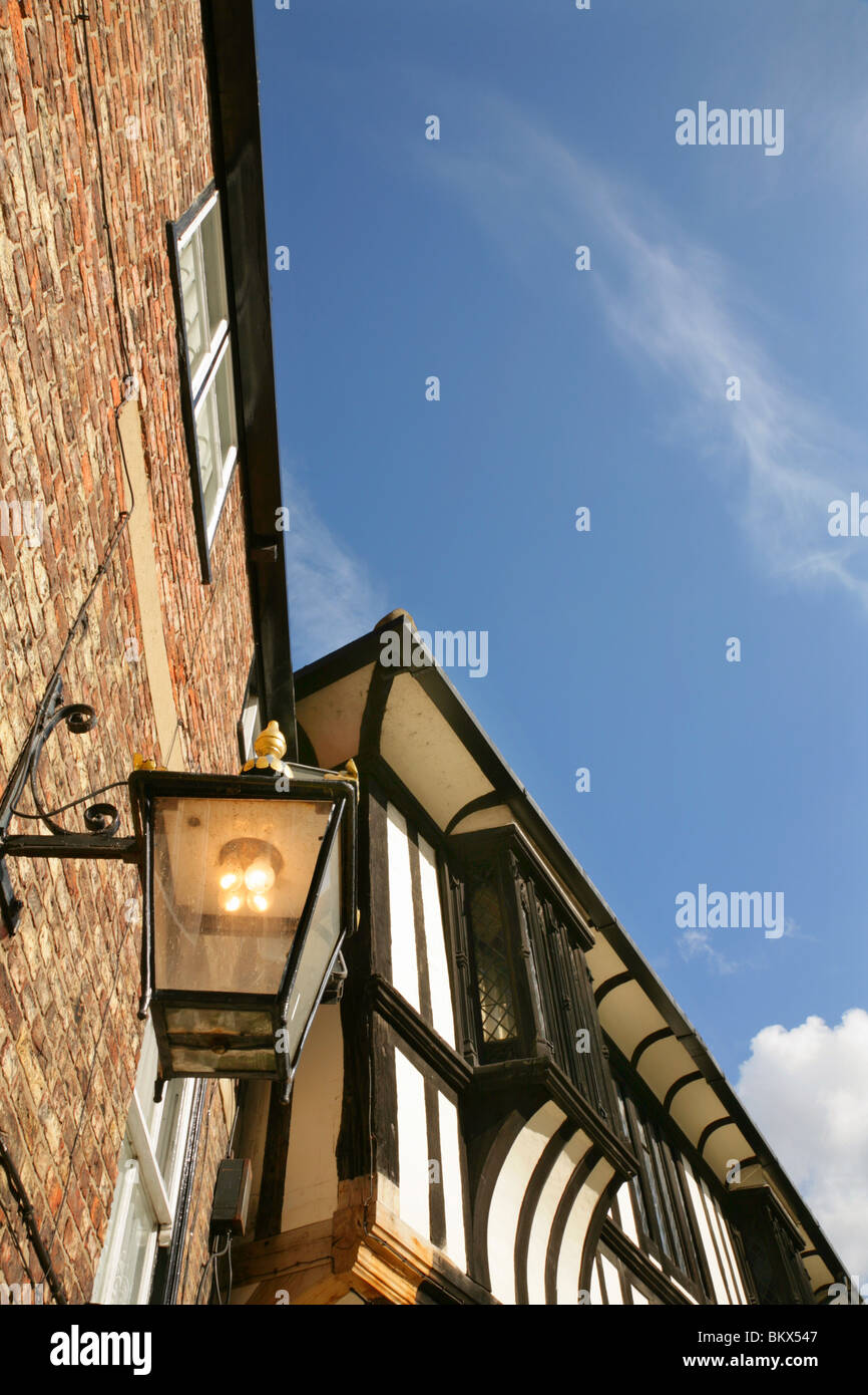 Detail of the halftimbered St. William's College, Minster Square, York
