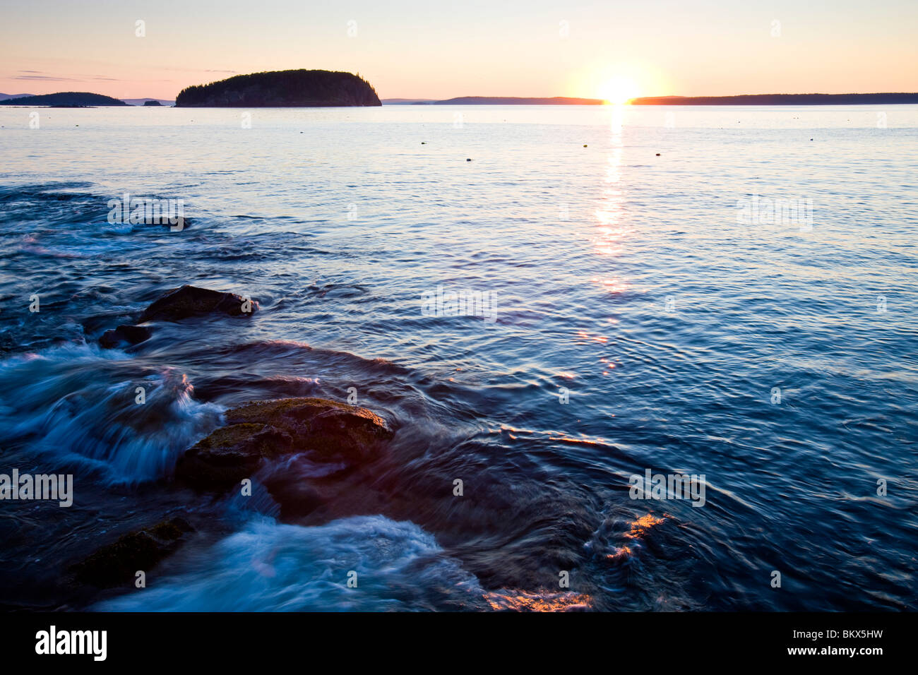 Dawn in Frenchman Bay as seen from Dorr Point in Maine's Acadia