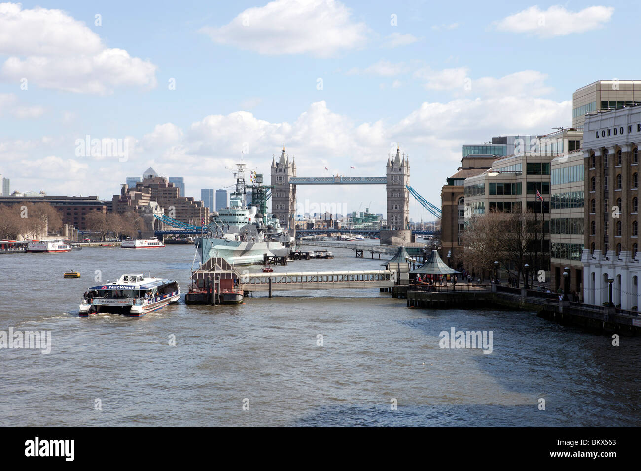 Tower Bridge, River Thames, London Stock Photo