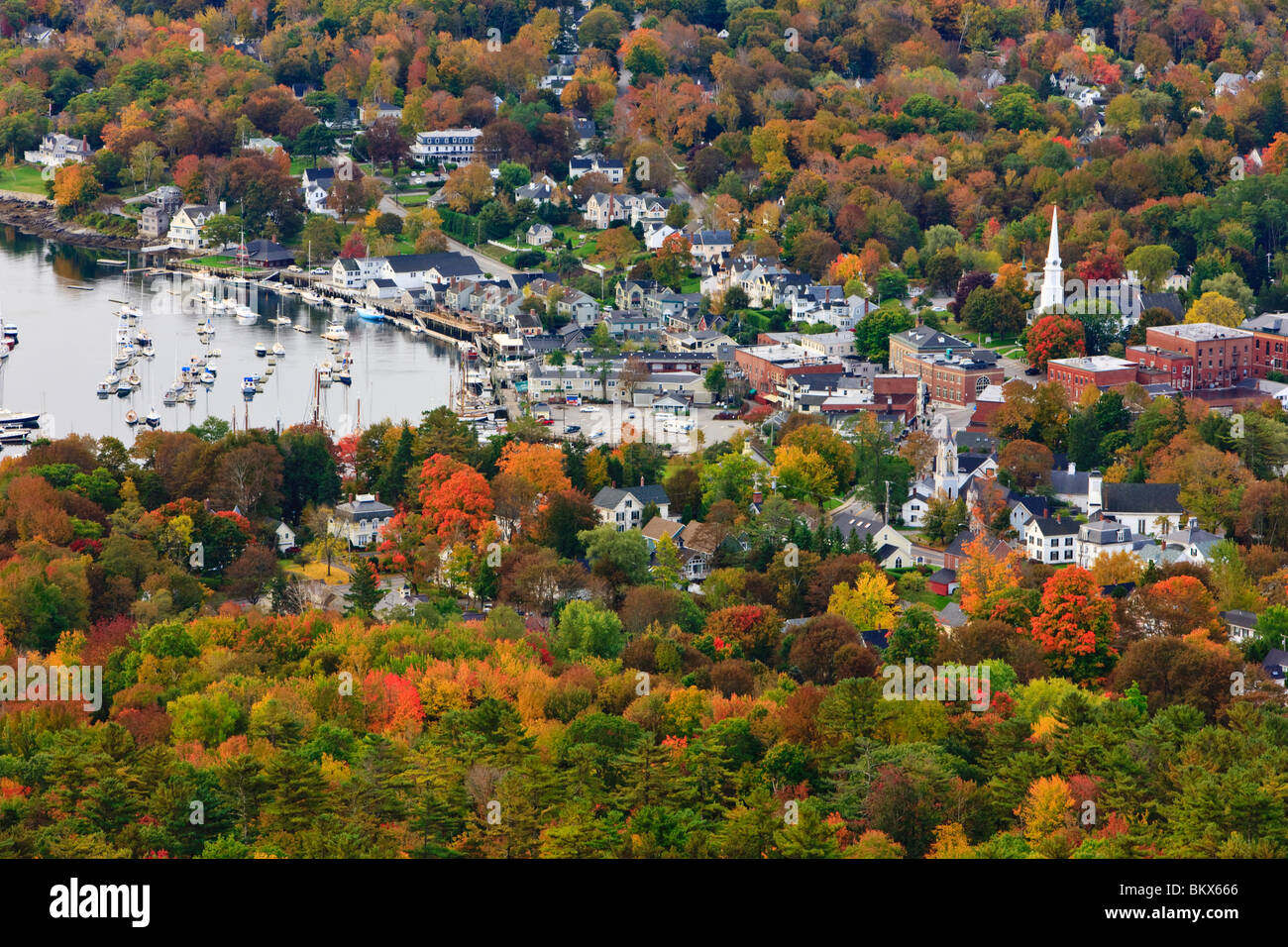 Camden, Maine as seen from Mount Battie in Camden Hills State Park