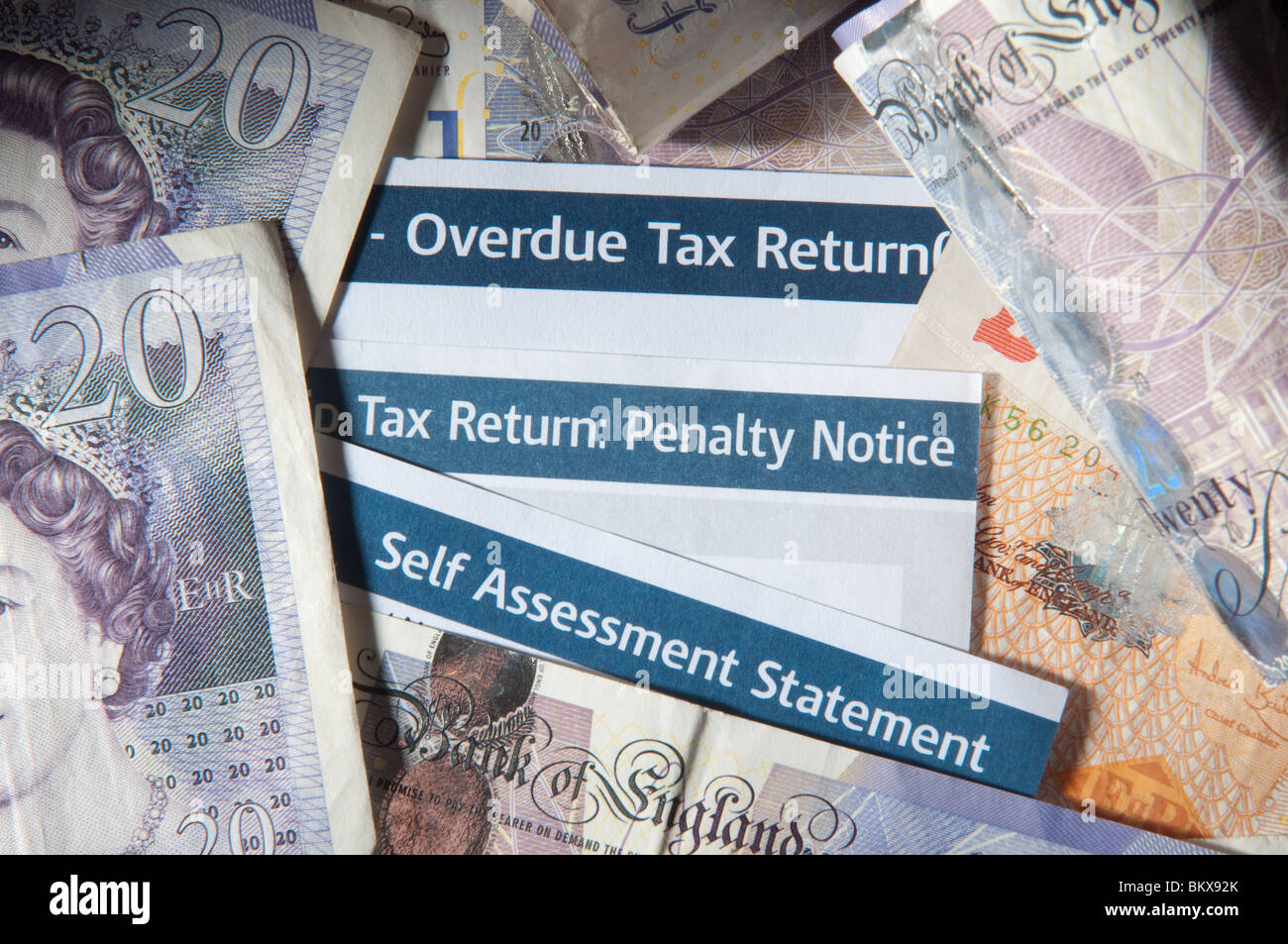 self-assessment-tax-return-and-penalty-tax-notice-s-surrounded-by-ten