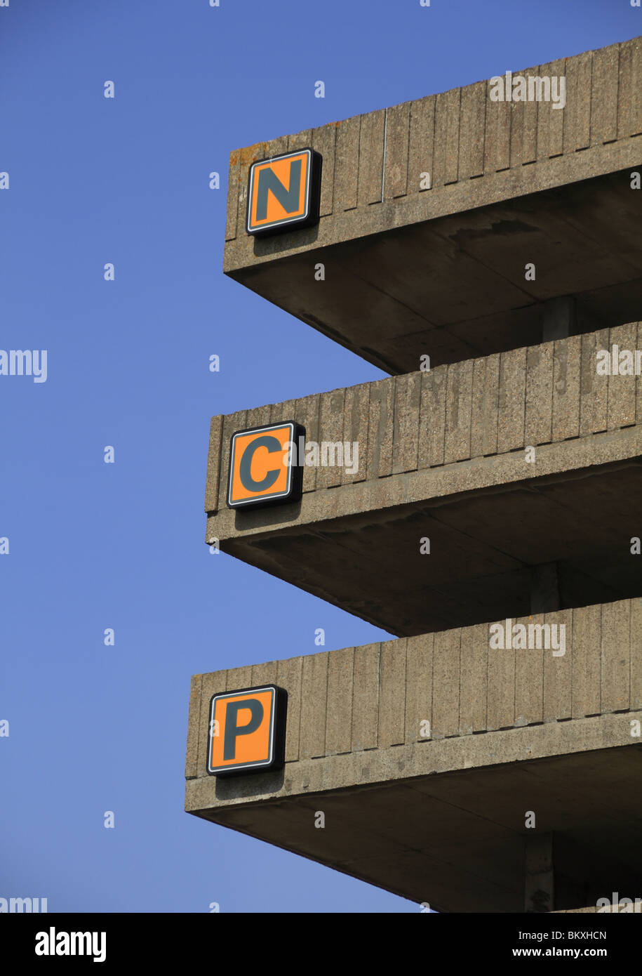 An NCP multistory car park. Stock Photo