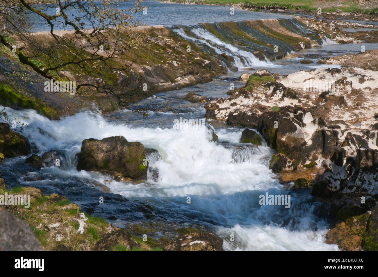 Near the village of Grassington in the Yorkshire Dales and Linton Falls Stock Photo