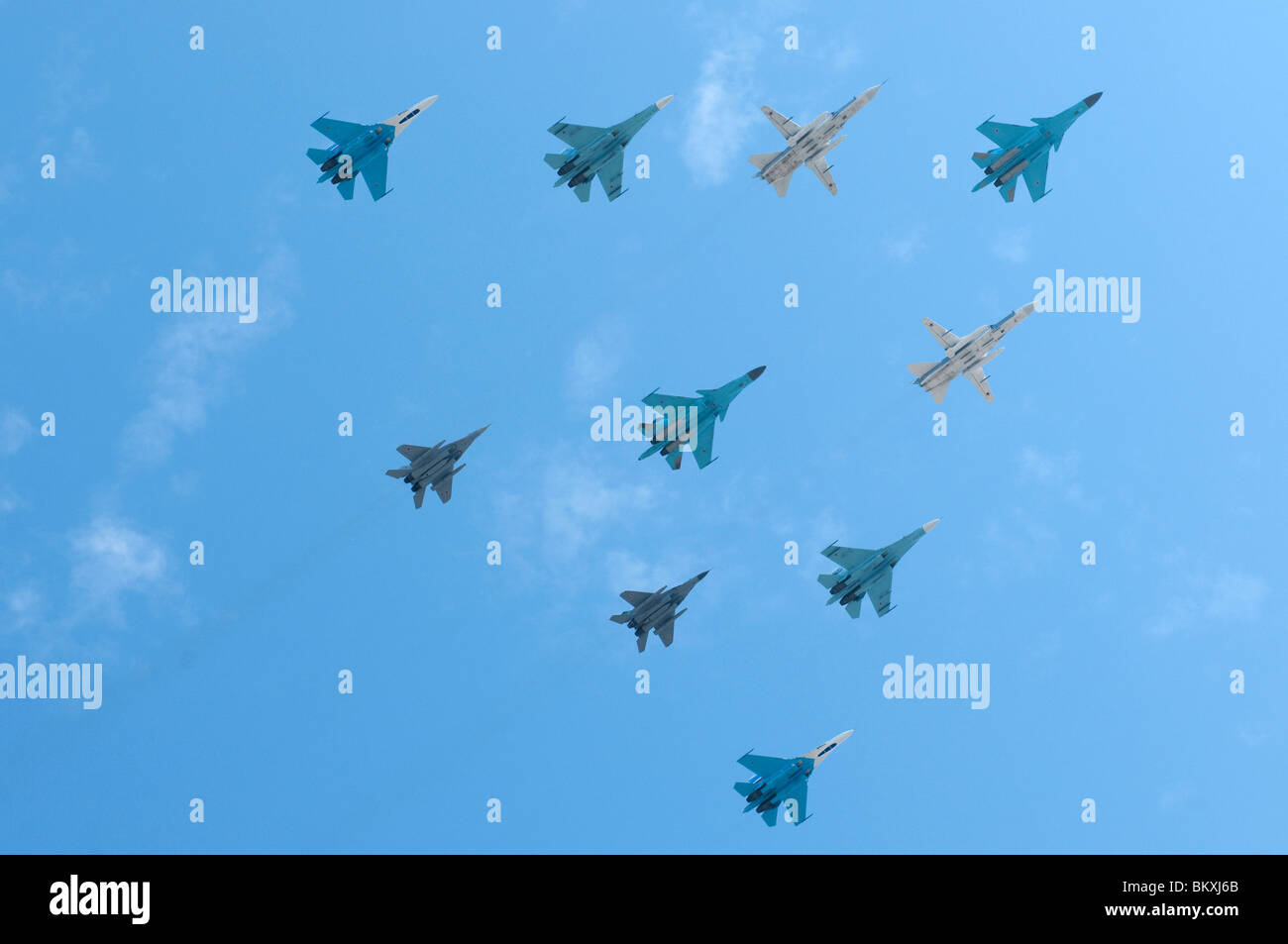 Russian Air Force Sukhoi Su 34 3 Su 24m 4 Su 27 And 2 Mig 29 Fly Stock Photo Alamy Russian Air Force Sukhoi Su 34 3 Su 24m 4 Su 27 And 2 Mig 29 Fly Stock Photo Alamy