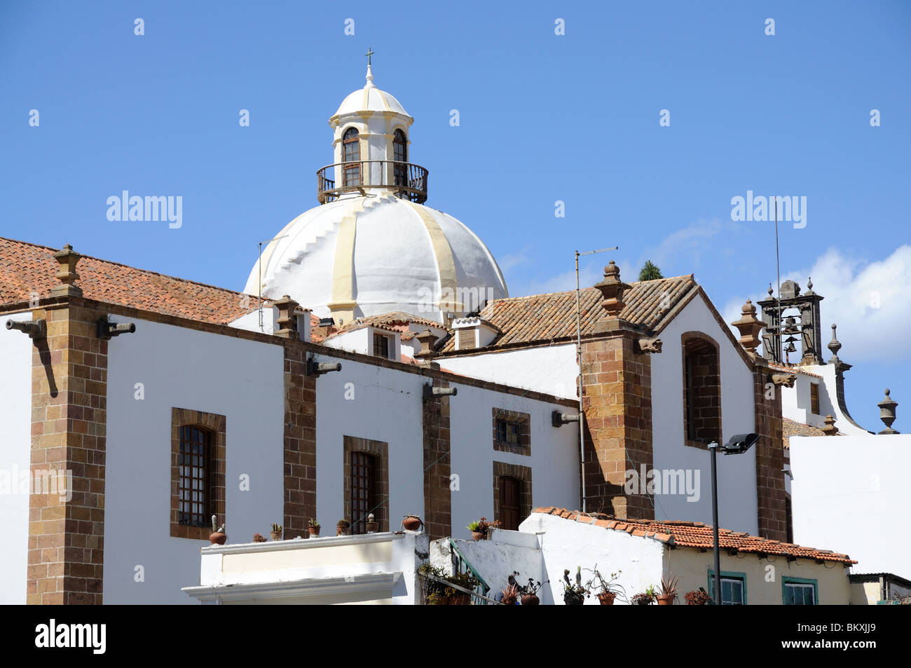 Church in town Teror, Canary Island Gran Canaria, Spain Stock Photo