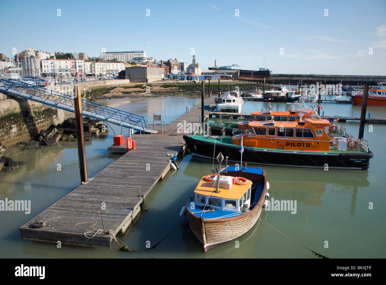 Ramsgate Kent UK Harbor Harbour Quay Pilot Boats Stock Photo Alamy