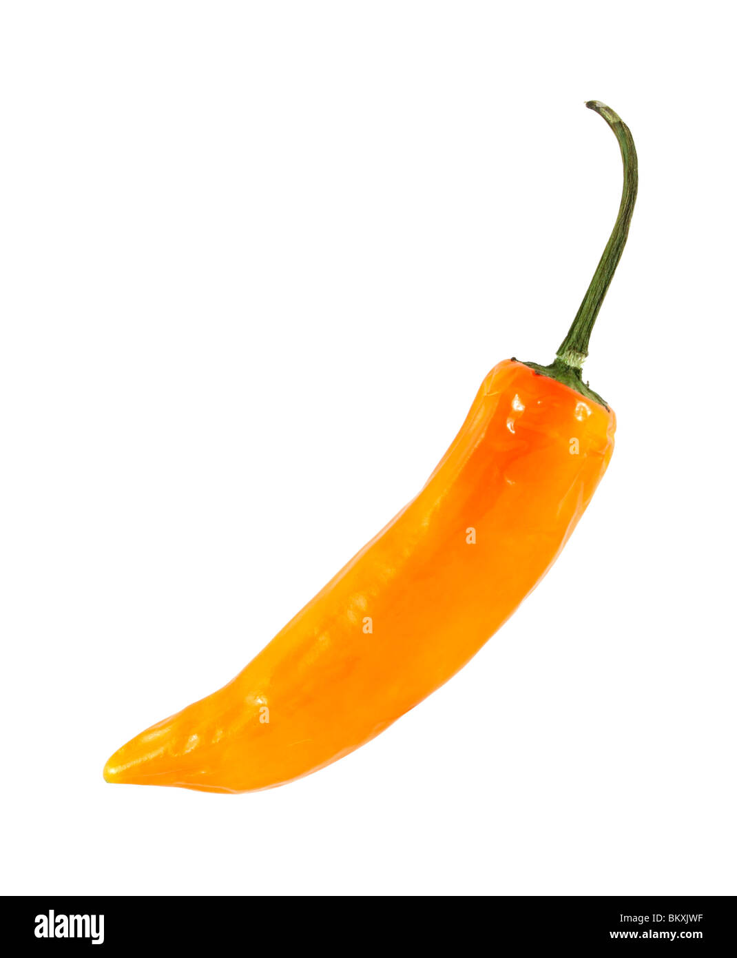 Single yellow hot pepper Stock Photo Alamy