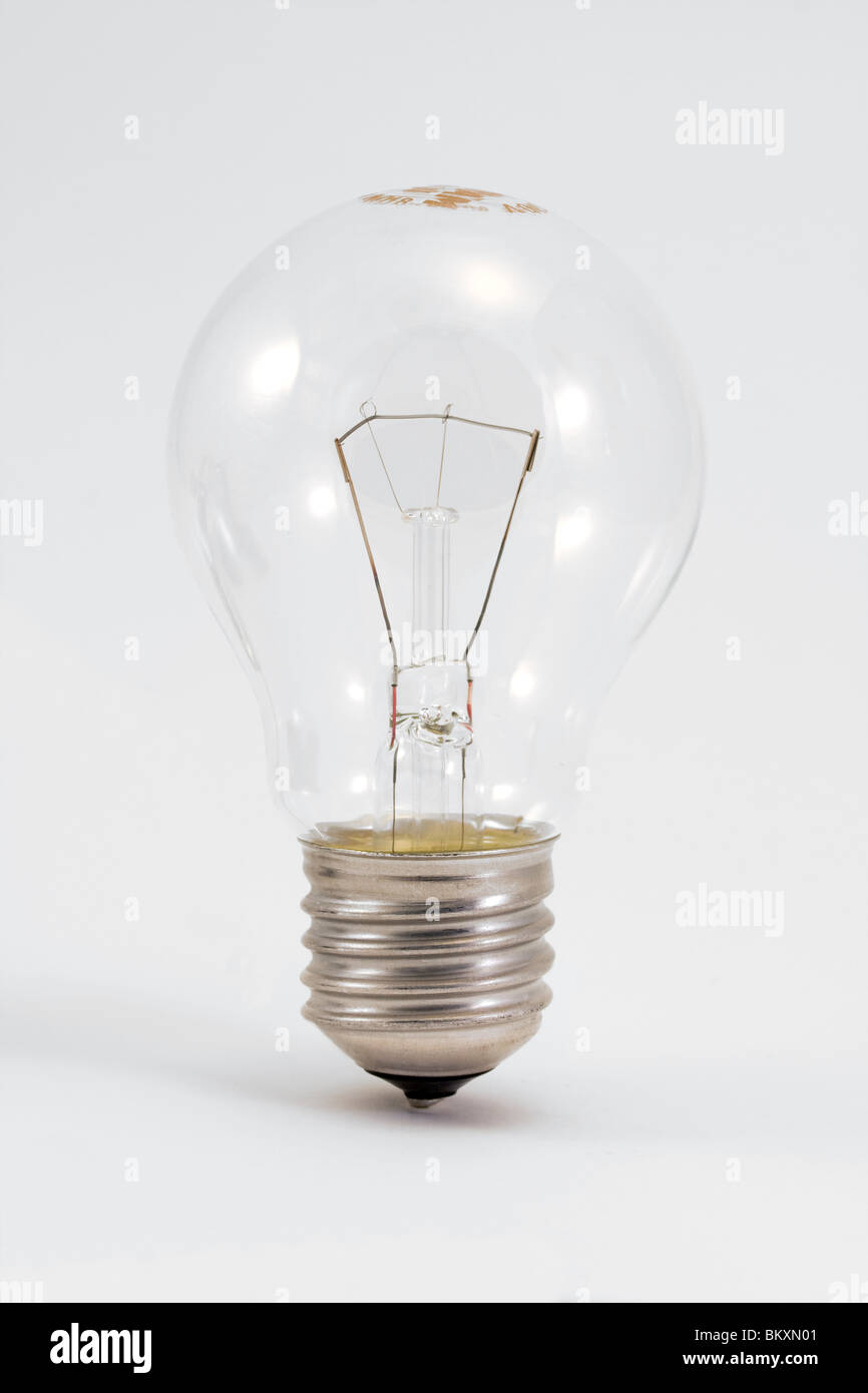 tungsten lightbulb isolated on white Stock Photo