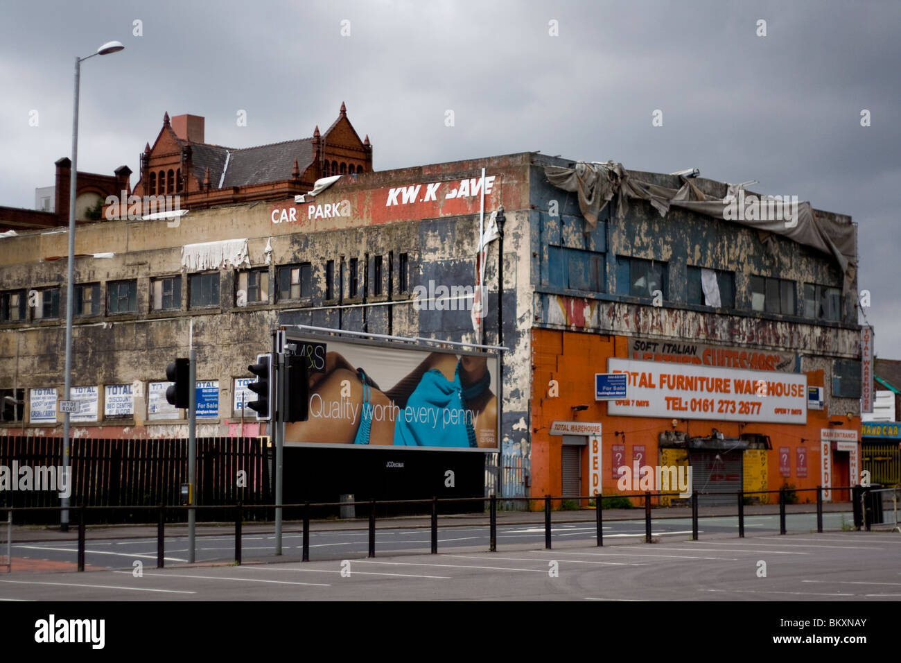 Tatty looking building in Ardwick area of Manchester 'total furniture