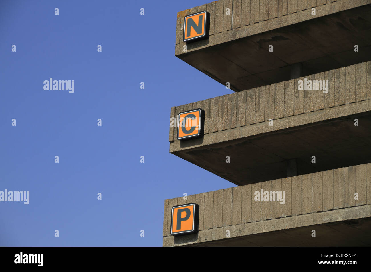 An NCP multistory car park. Stock Photo