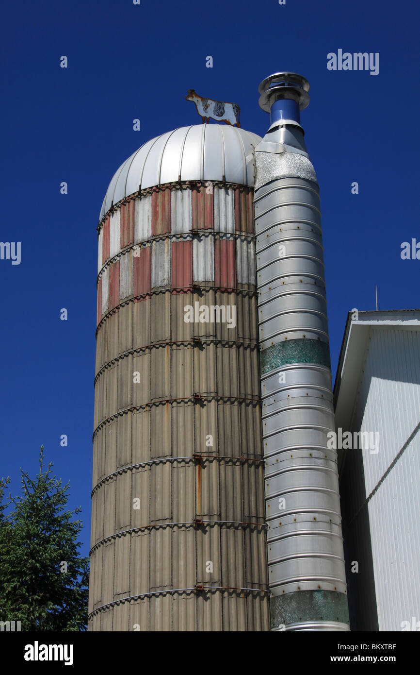 A silo at a barn in Lancaster County, PA Stock Photo