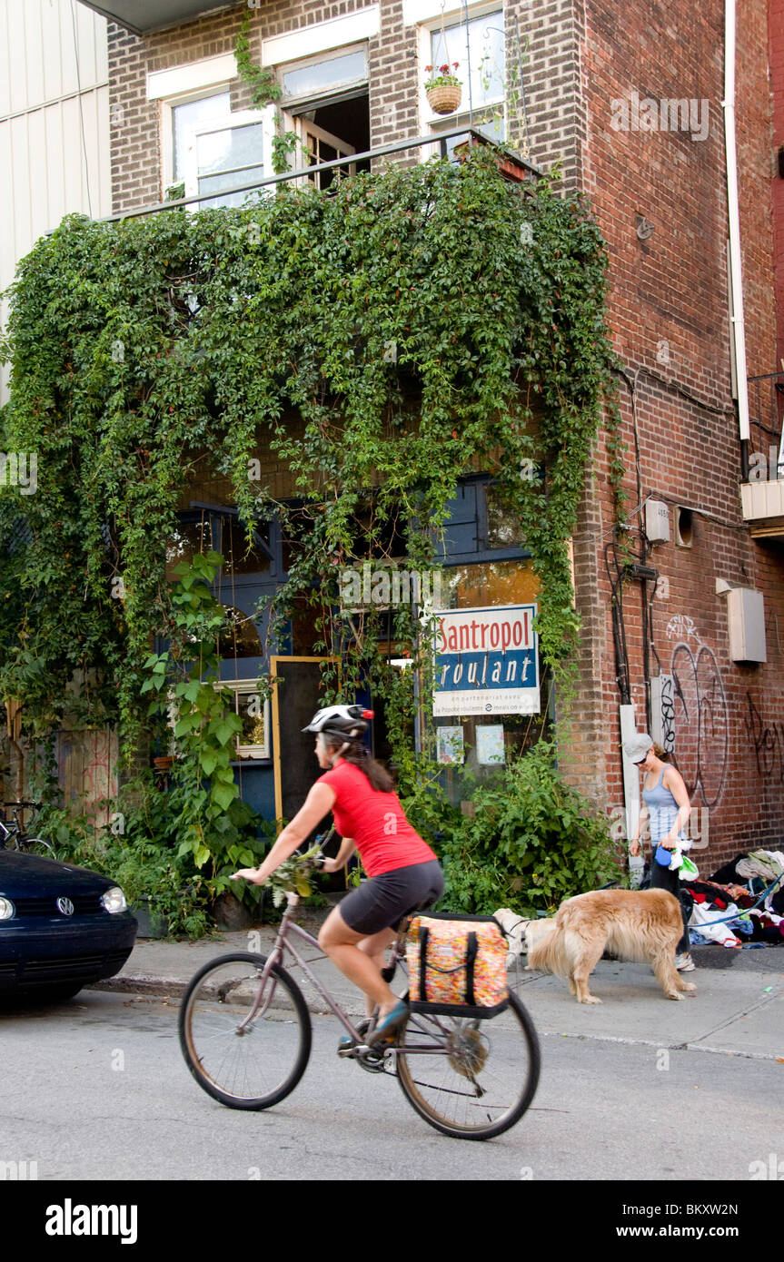 Street Scene St Urbain street Montreal canada Stock Photo Alamy