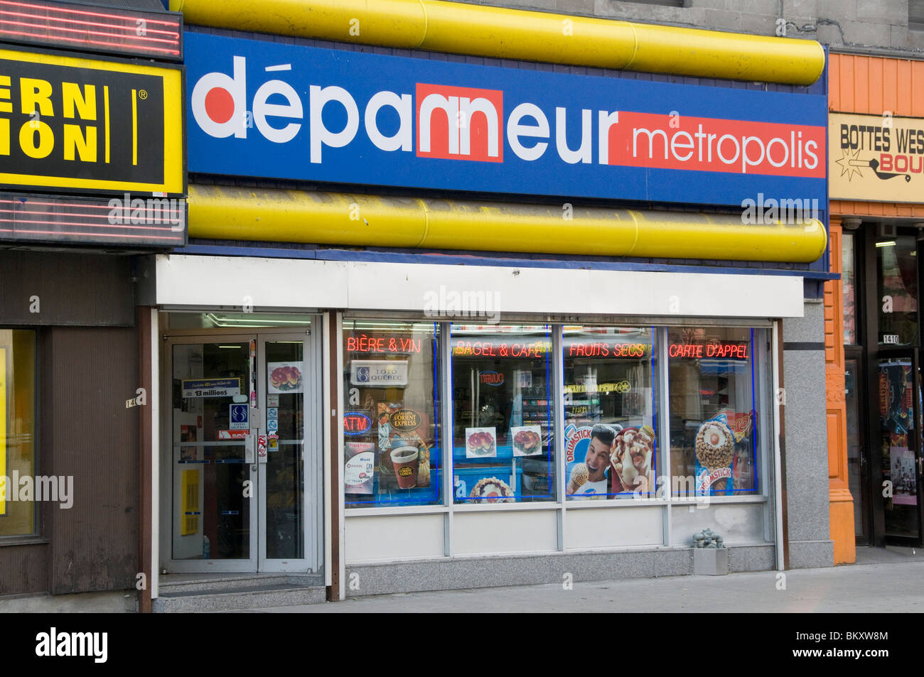 Depanneur corner store on boulevard saint laurent montreal Stock Photo