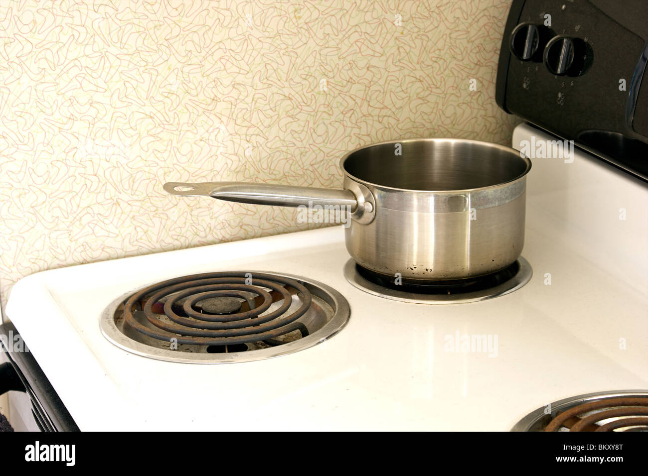 old electric stove top