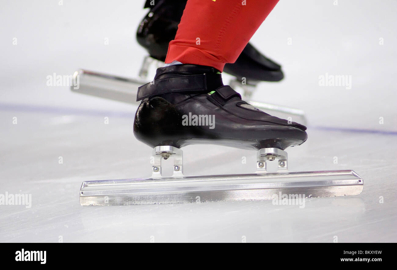 Speed skater on the ice Stock Photo Alamy