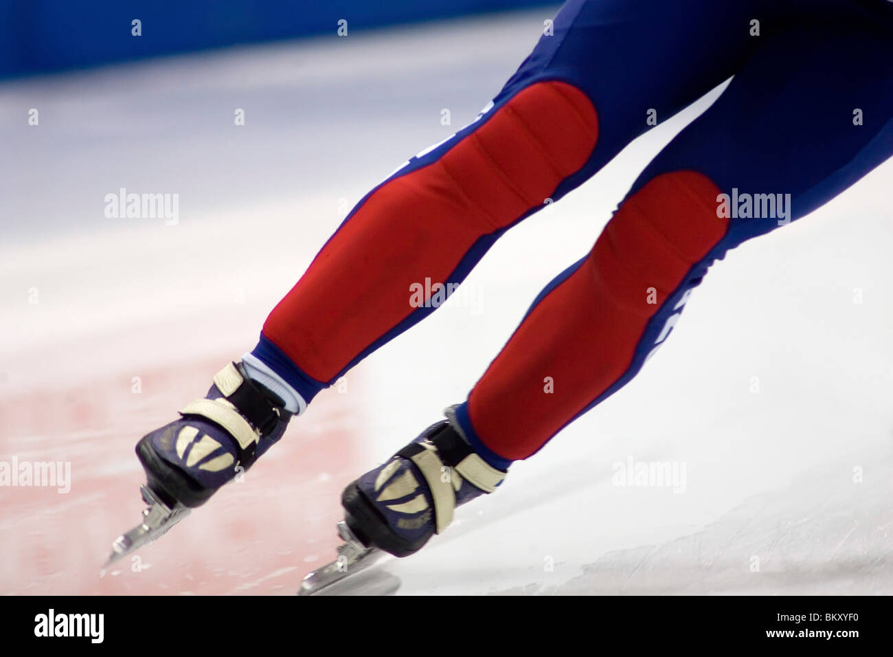 Speed skater on the ice Stock Photo Alamy