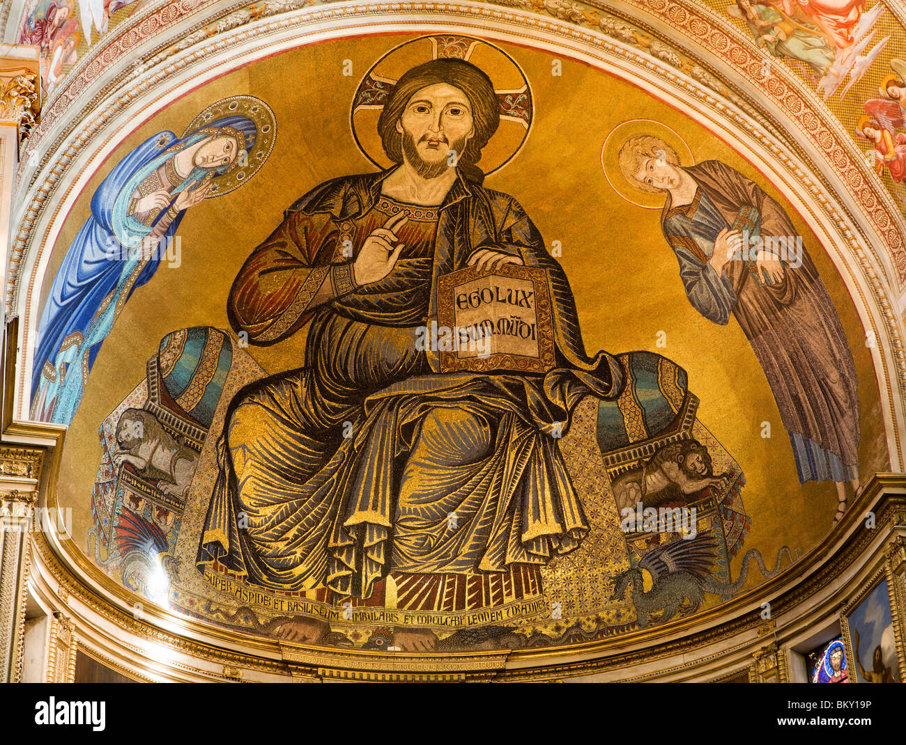 Jesus Christ - Pantocrator from Pisa cathedral Stock Photo