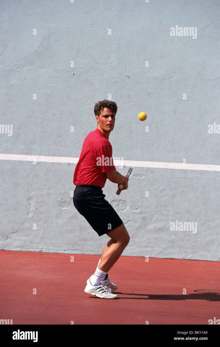 Tennis racquet back hand hi-res stock photography and images - Alamy