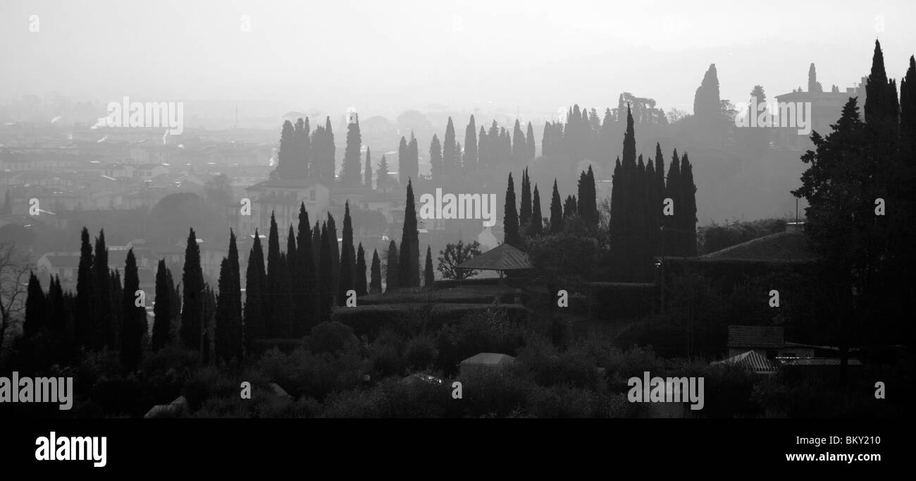 Tuscany - morning over Florence Stock Photo