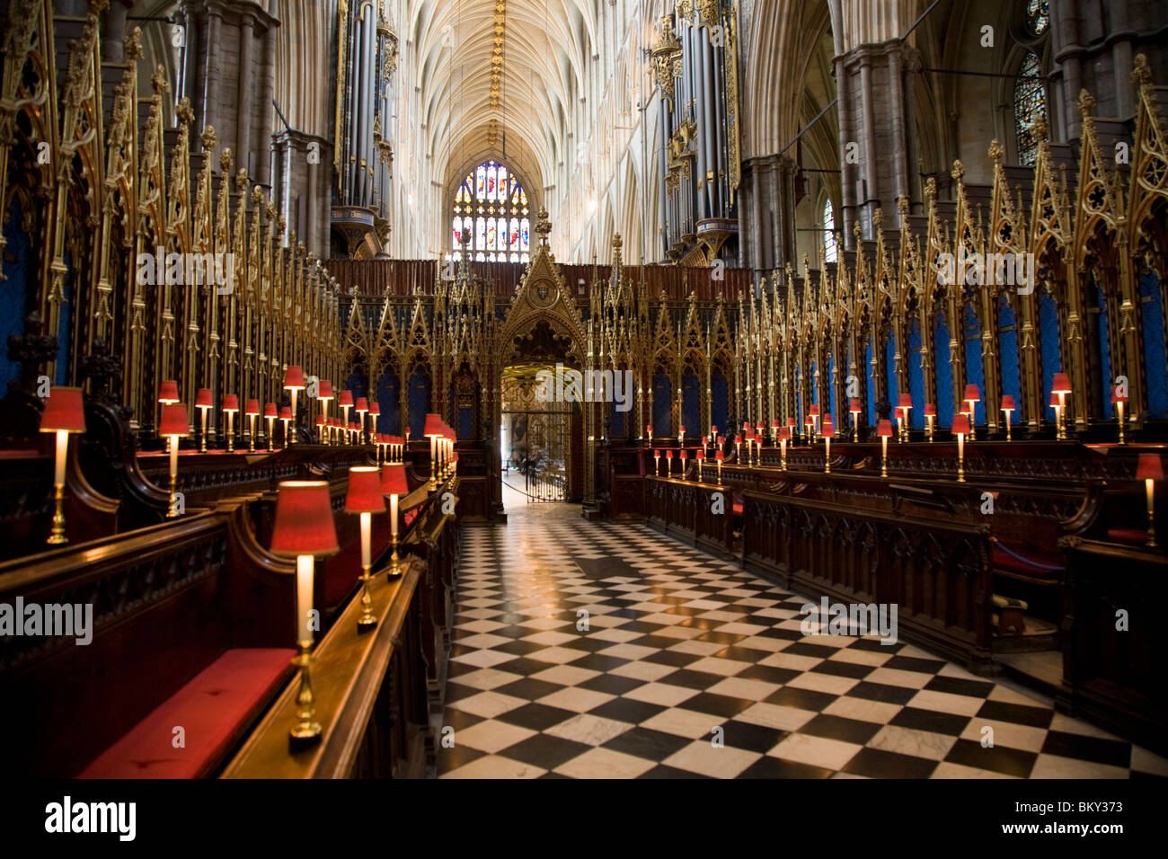 Choir Quire. Coro, La Westminster Abbey Iglesia: England GB Great Britain UK : en el Reino Unido. Stock Photo