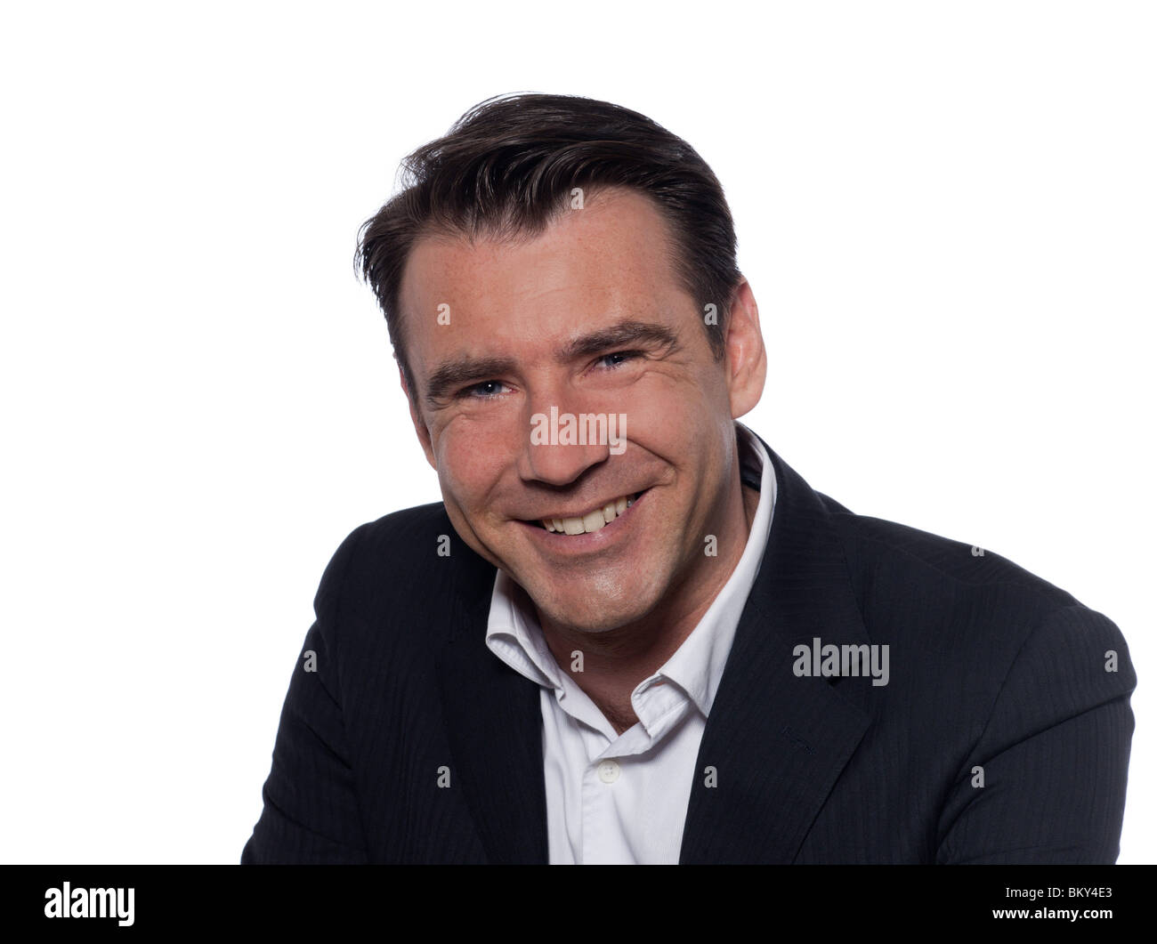 Portrait cheerful white man Cut Out Stock Images & Pictures - Alamy
