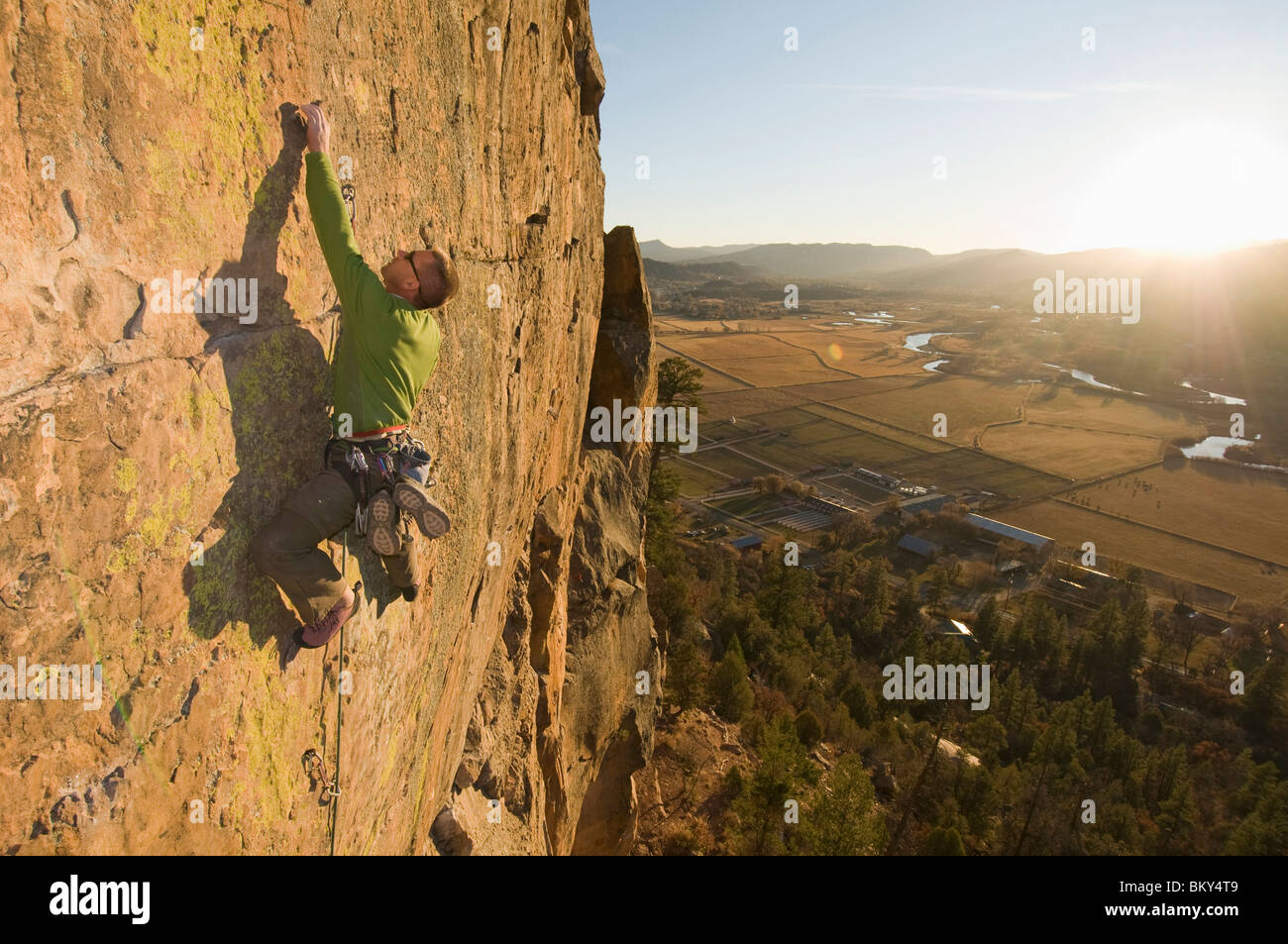 A man rock climbing near Durango, Colorado Stock Photo Alamy