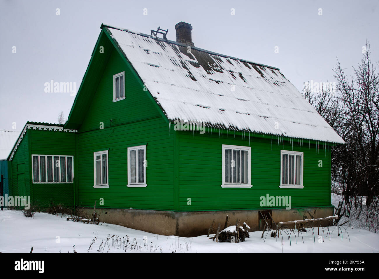 Russia,Pskov Region,Izborsk,typical houses Stock Photo Alamy