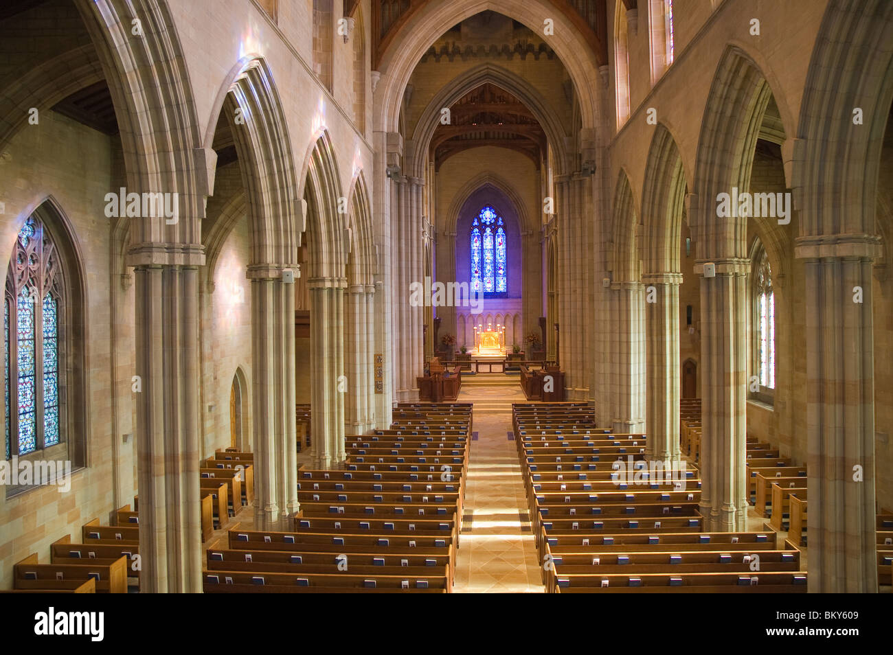 Interior of Cathedral, Bryn Athyn, Pennsylvania USA Stock
