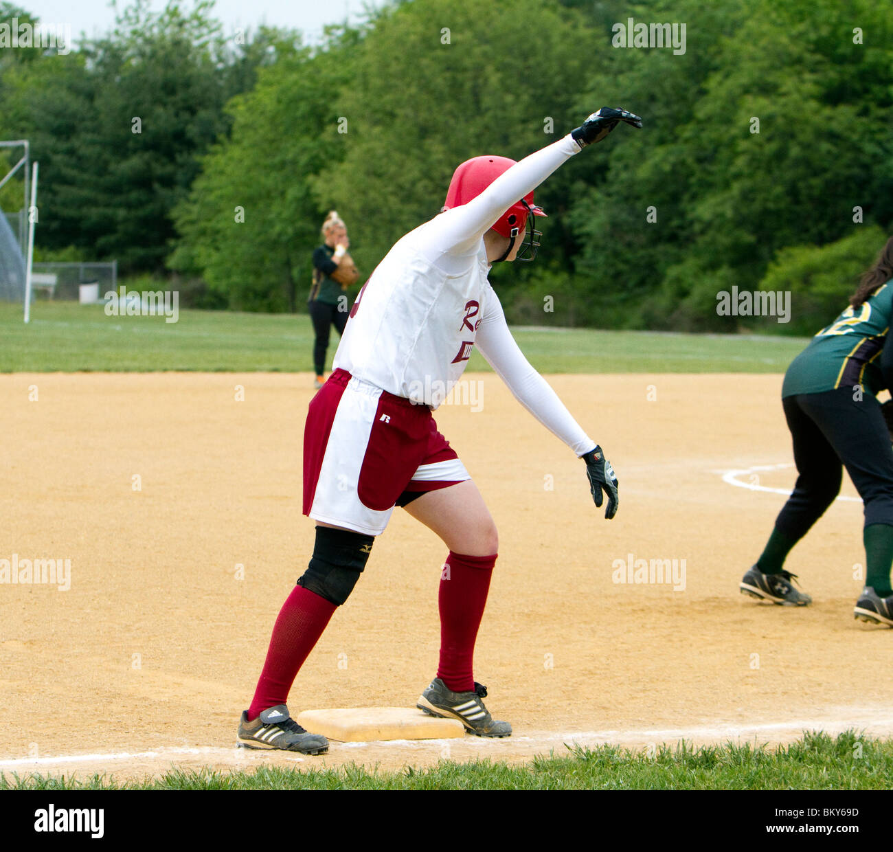Catching Ball Softball Stock Photos & Catching Ball Softball Stock