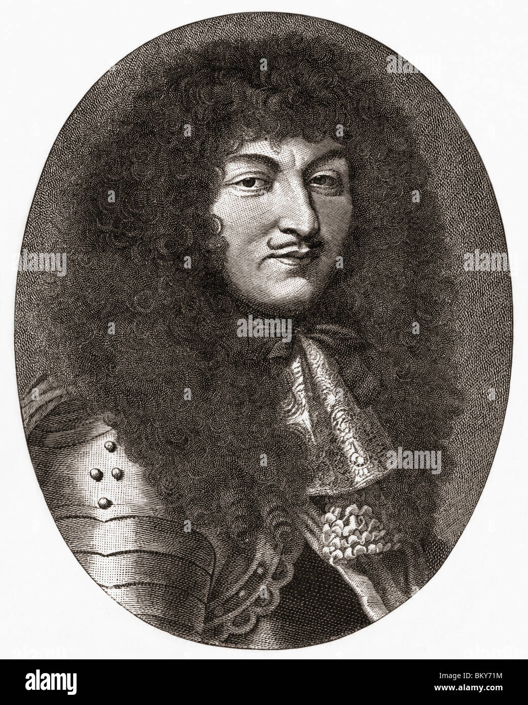 Louis XIV, 1638 to 1715. King of France and Navarre. Stock Photo