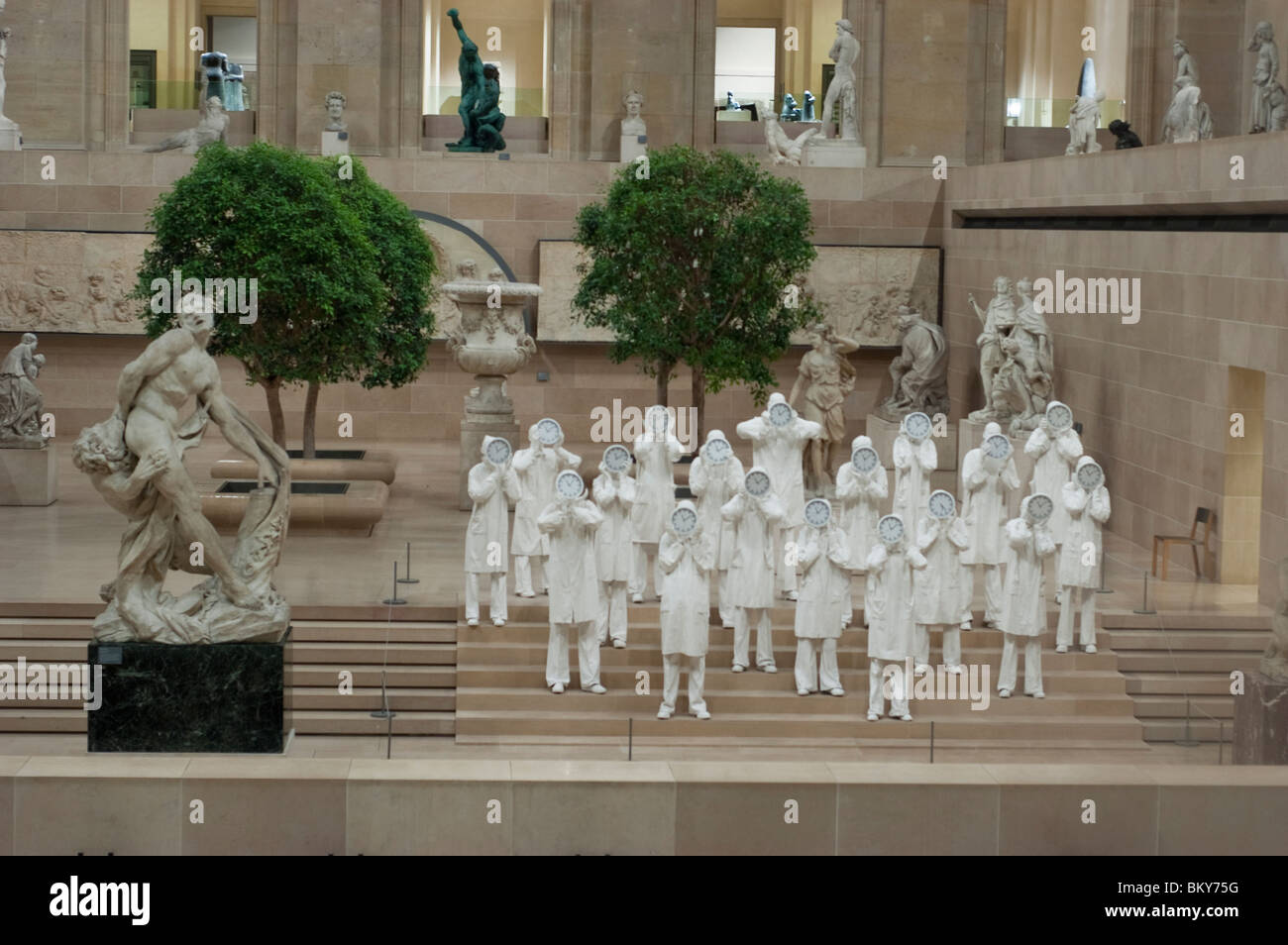 Paris, France - Contemporary Sculpture on Display Inside Louvre Museum,  Winter Garden statues, urban art paris Stock Photo - Alamy