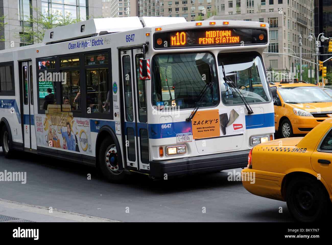 M10 Bus, via Broadway, Public Transportation, New York City, 2010 Stock ...