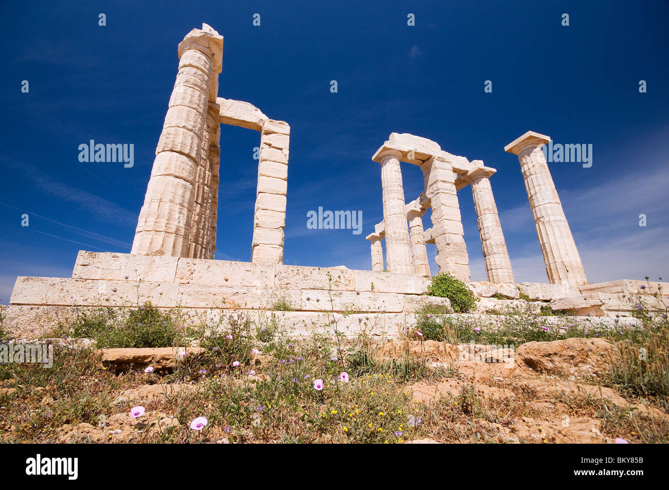 Temple of Poseidon at Cape Sounion, Athens, Greece Stock Photo - Alamy