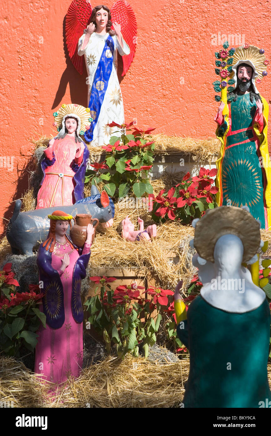 Nativity scene in a court yard of the national palace of Mexico City