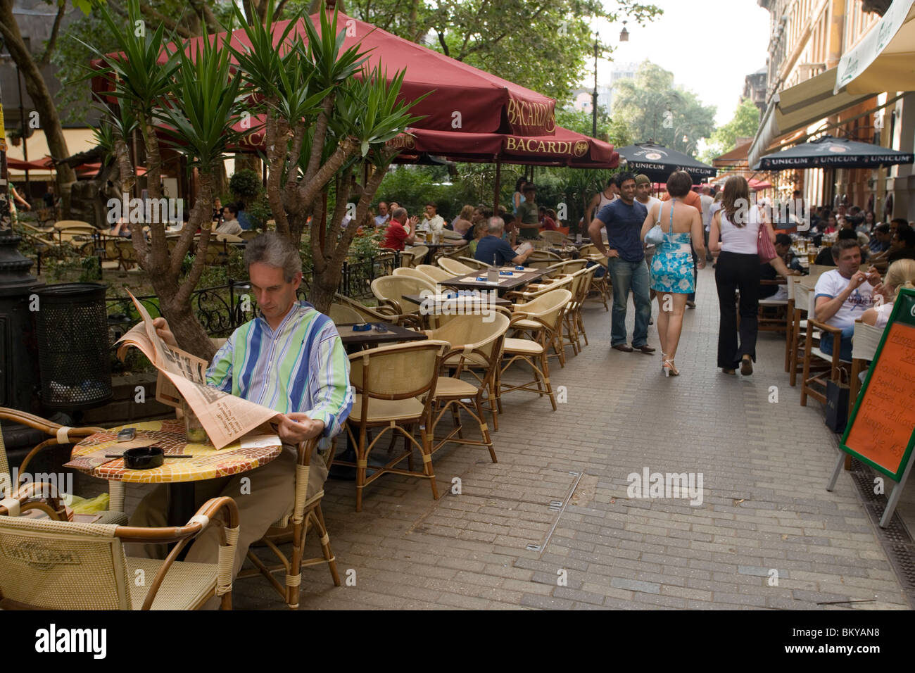 People In Open air Cafes People Sitting In Open air Cafes At Liszt 
