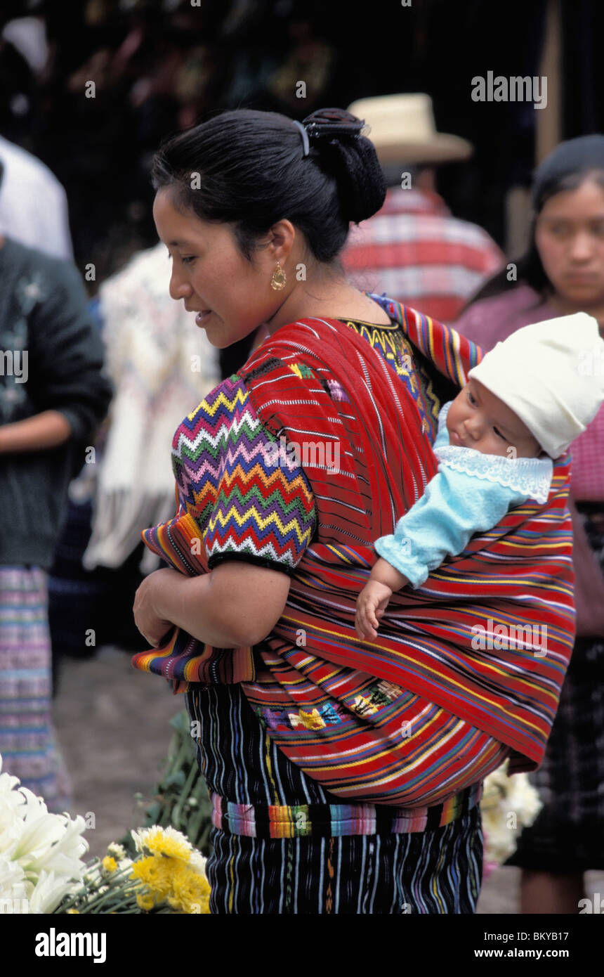 Thursday Market, Chichicastenango, Guatemala Stock Photo