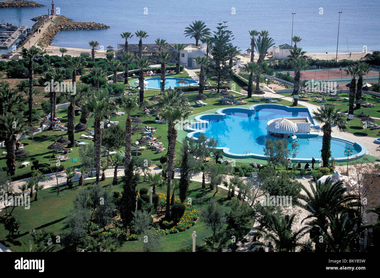Hotel El Hana Hannibal Palace, Port El Kantaoui, Tunis Stock Photo