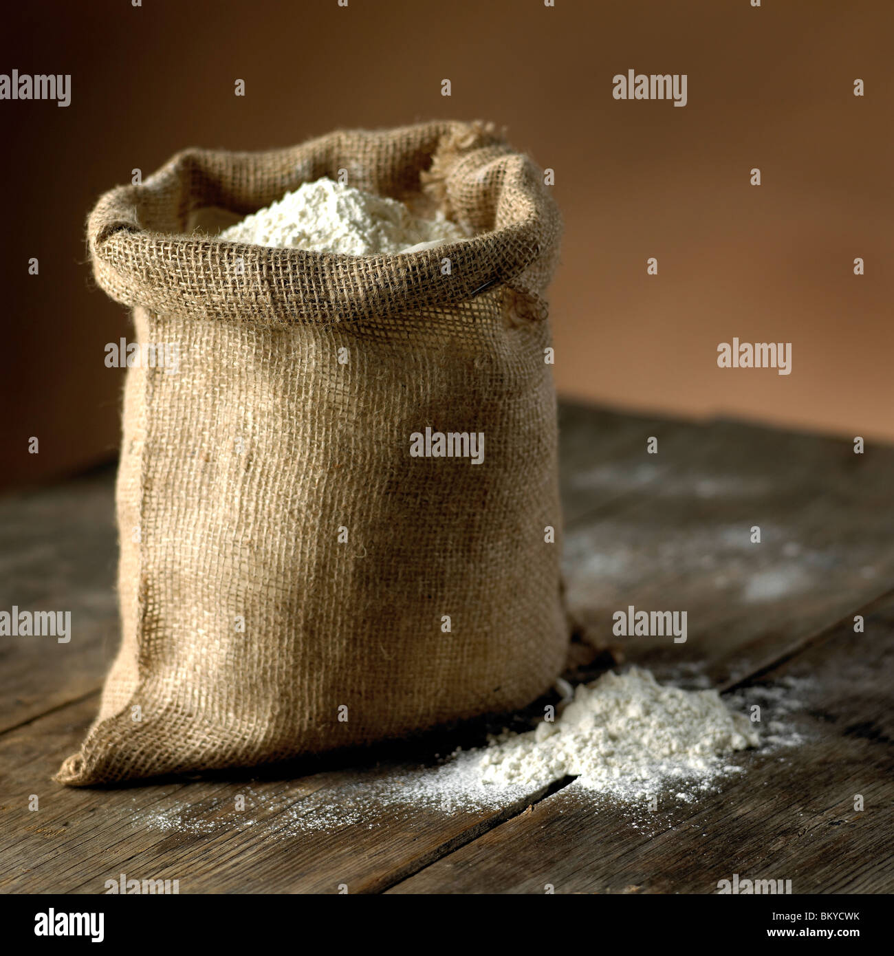 Bag of Flour Stock Photo