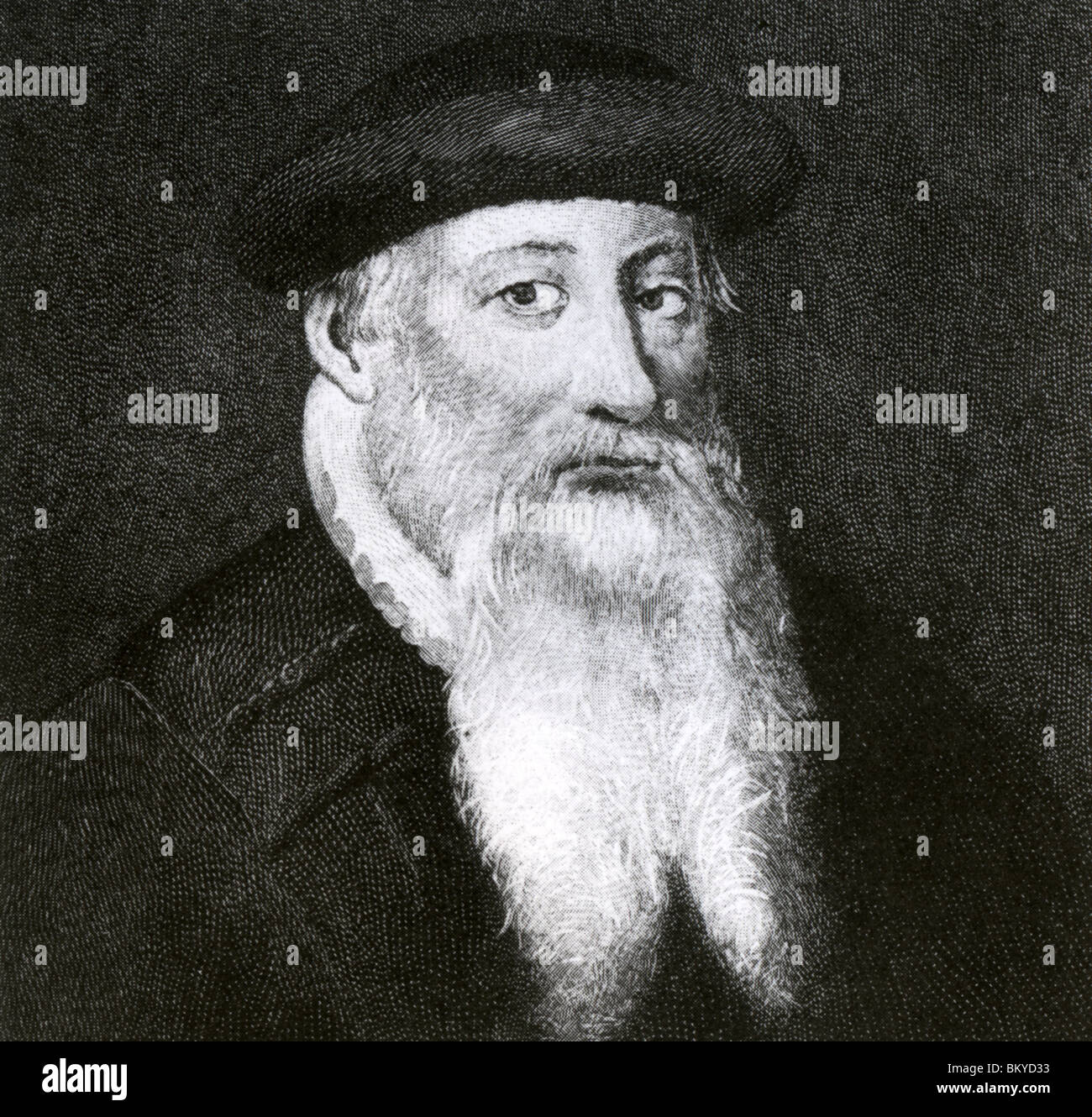 JOHANN GUTENBERG German inventor of printing using movable type (c 1394c1468 Stock Photo Alamy