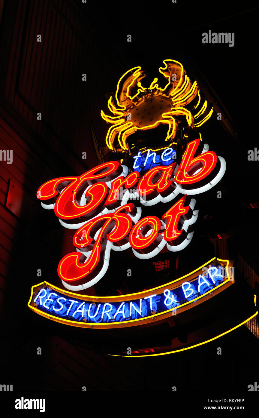 Pike Place Market, Fish restaurant, The Crab Pot, Seattle, USA Stock ...