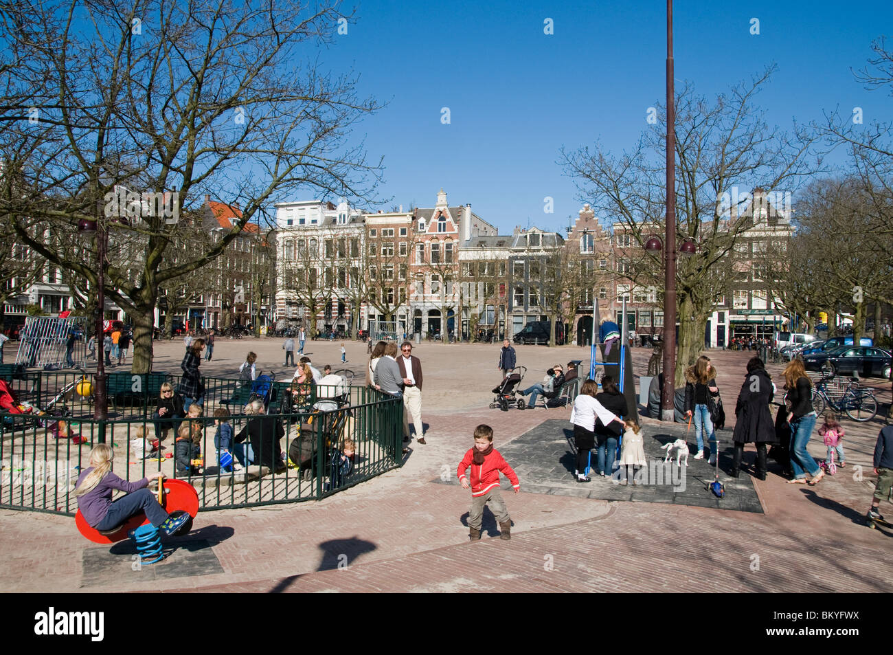 Playground Amstelveld Amsterdam Prinsengracht Stock Photo