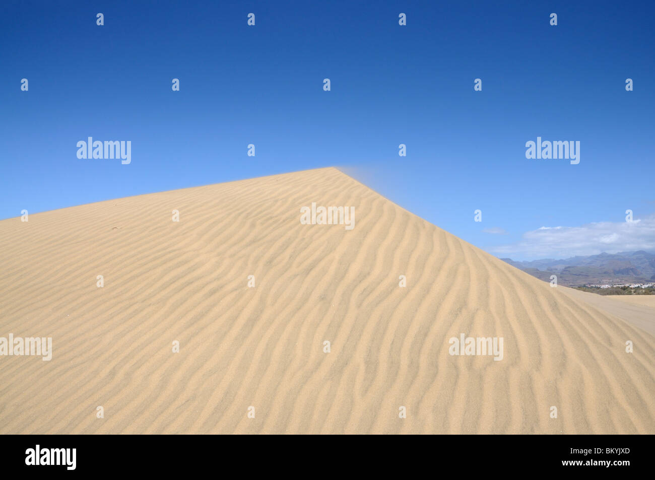 Sand Dune in Maspalomas, Grand Canary Spain Stock Photo