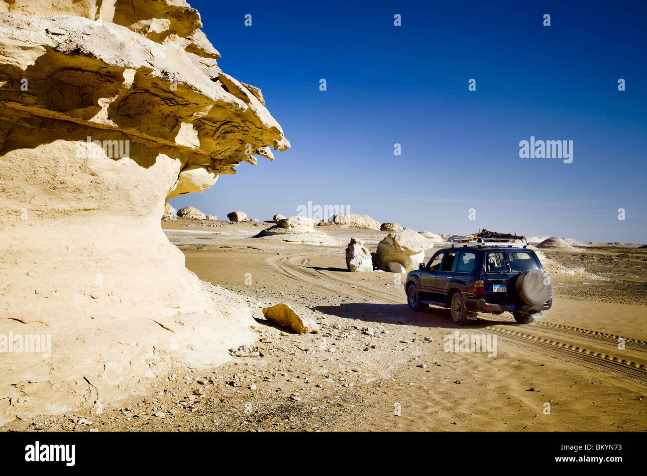 White desert. Sahara desert. Egypt Stock Photo
