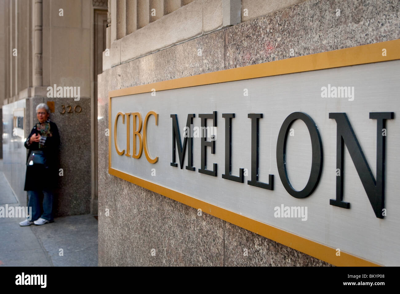 CIBC Mellon logo is seen in Toronto financial district Stock Photo