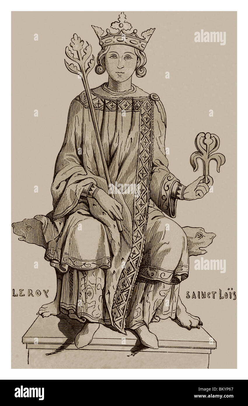 King Saint-Louis (1214-1270): King of France from 1226 to 1270. Stock Photo