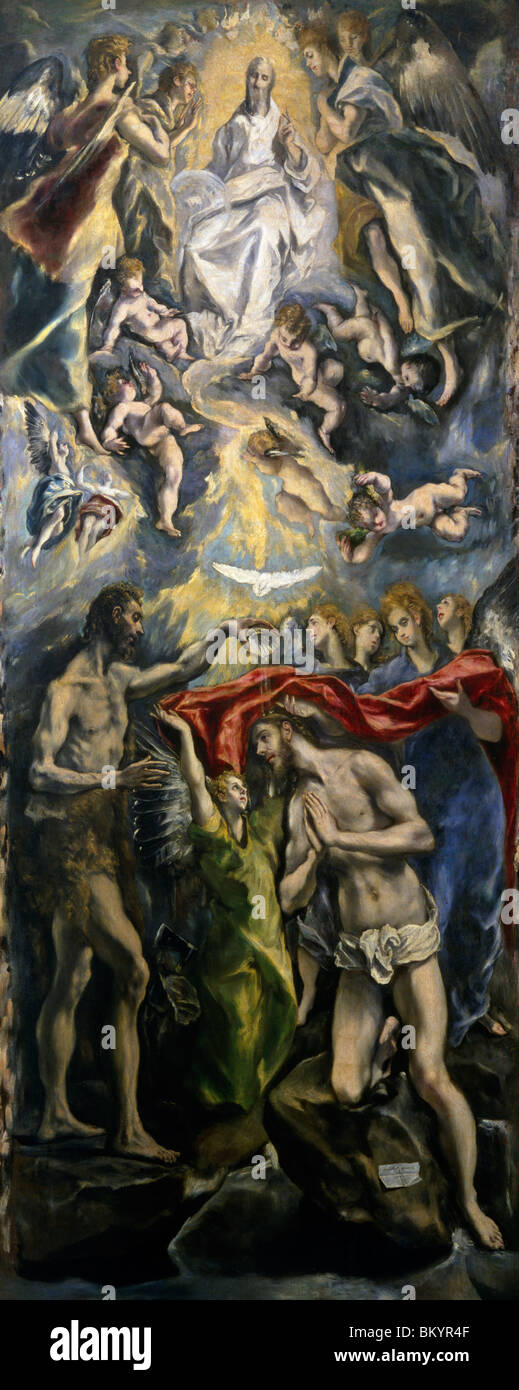 The Baptism of Christ by El Greco, (15411614), Spain, Madrid, Museo