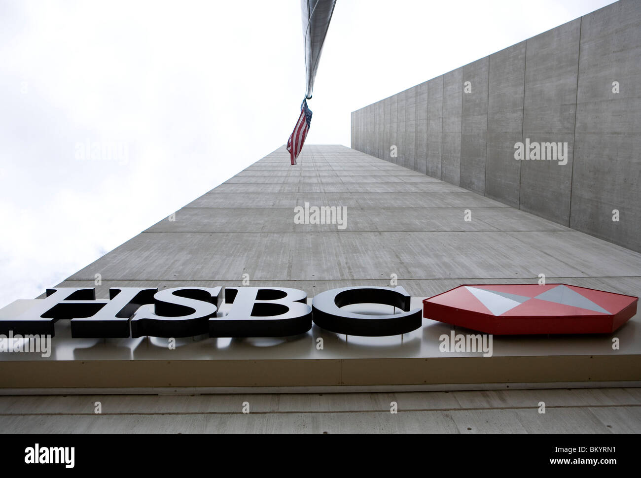A HSBC Bank building.  Stock Photo