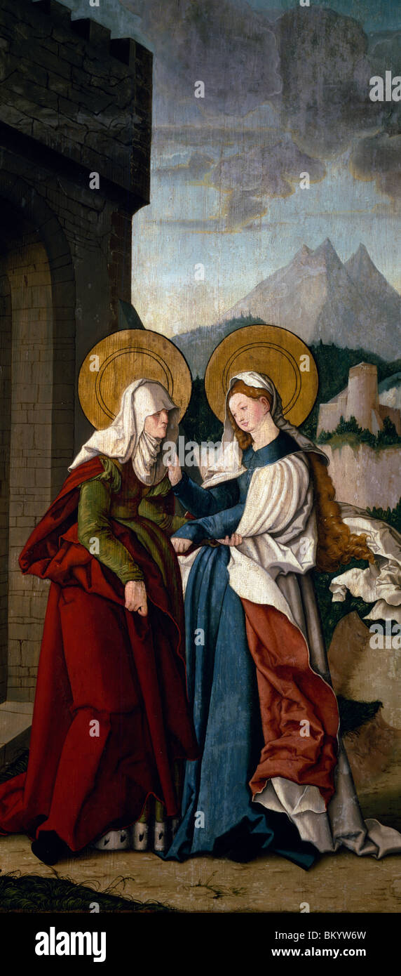 Story of the Virgin - The Annunciation by Master of Messkirch,  (1500-1543),  Private Collection Stock Photo
