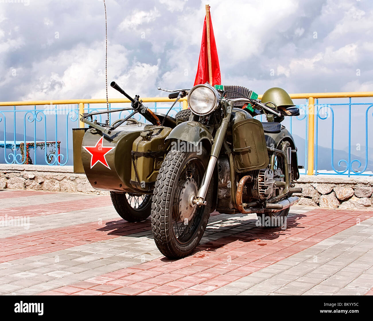 Motorcycle of 2-nd world Stock Photo